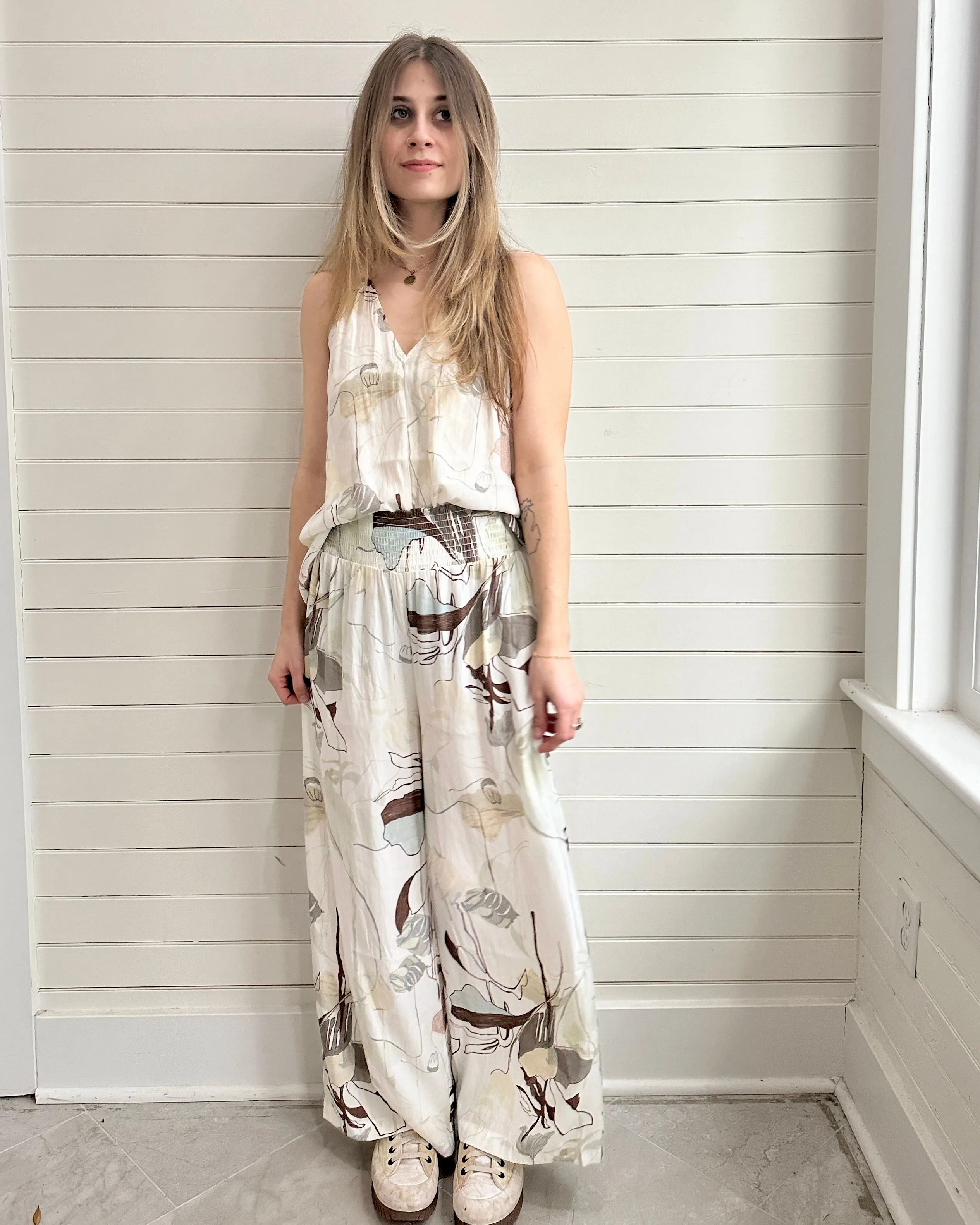 Twill Flowy Top