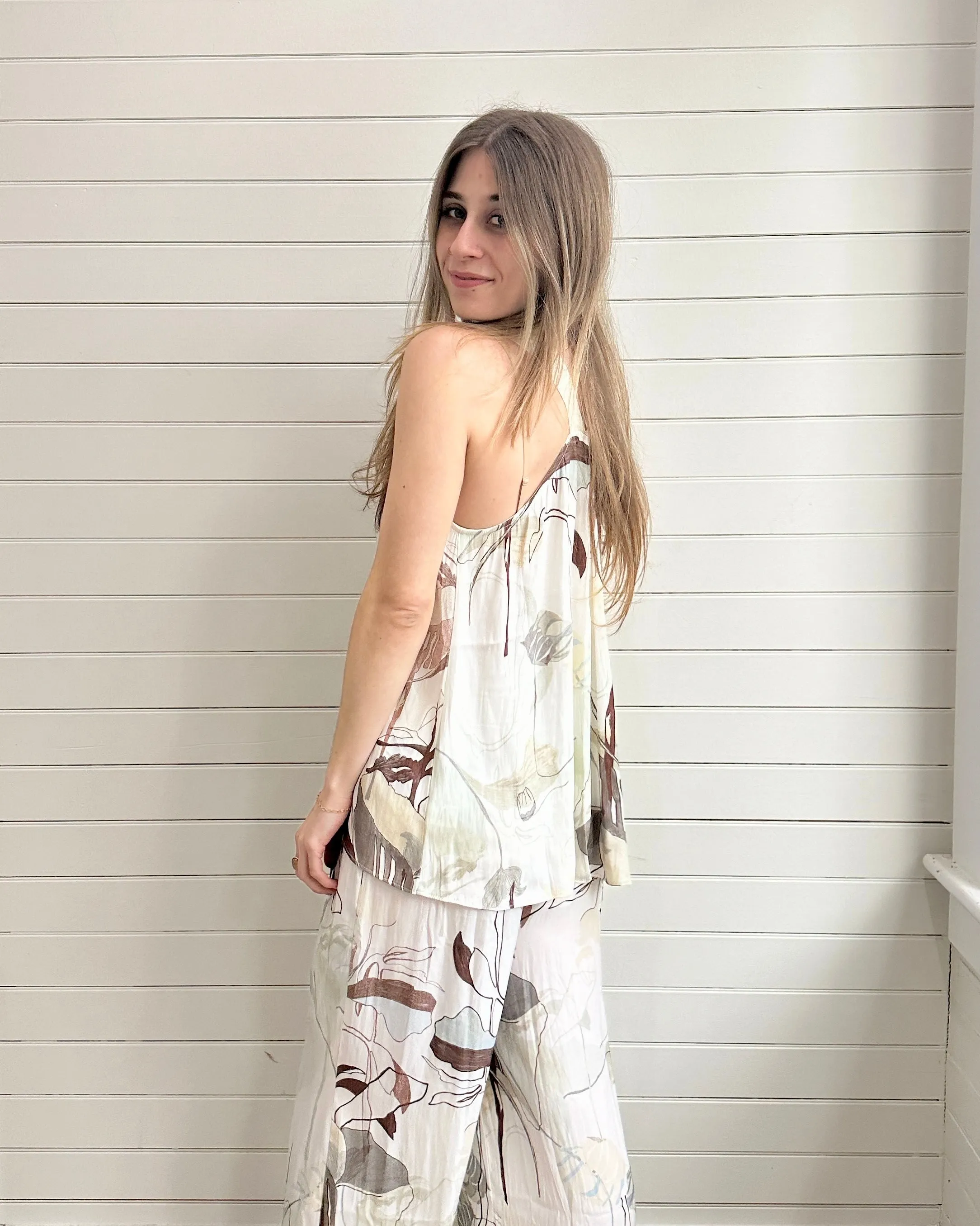 Twill Flowy Top