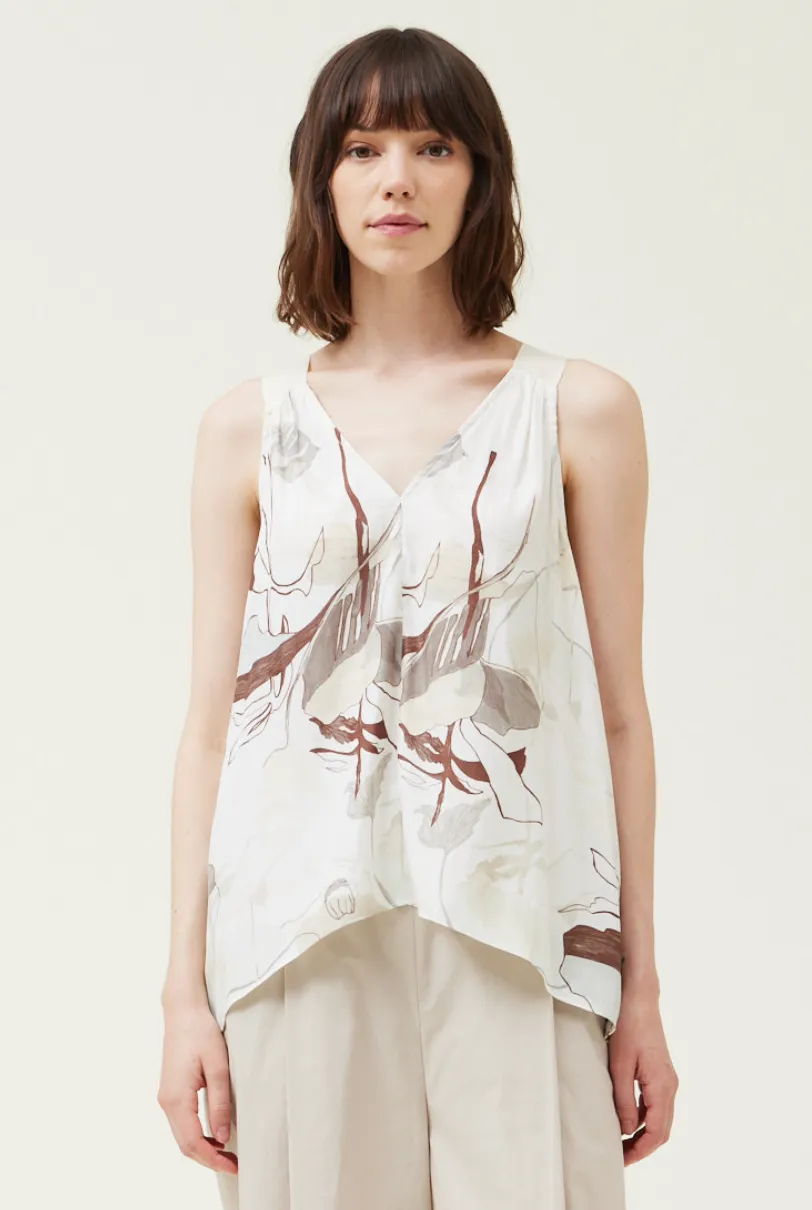 Twill Flowy Top