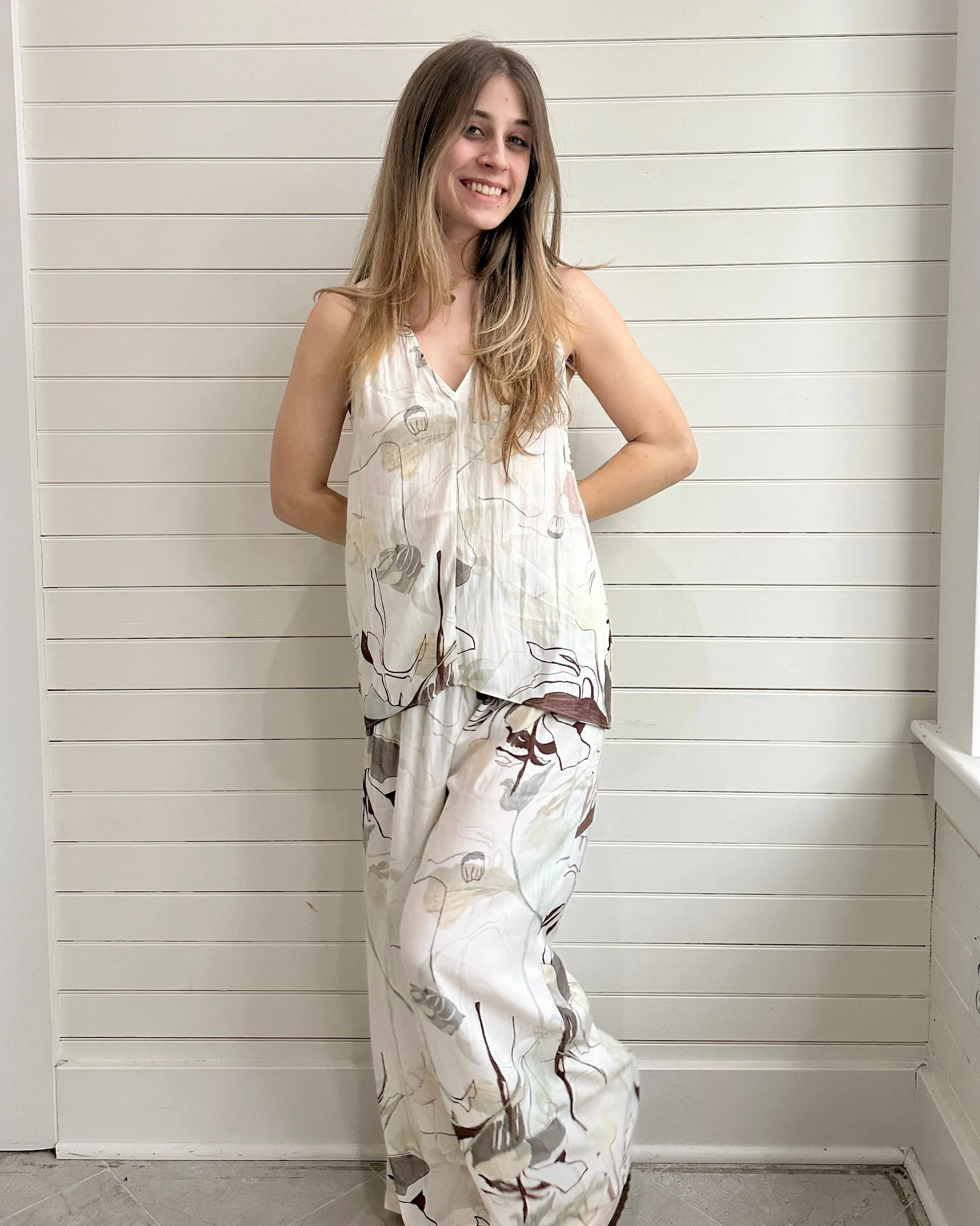 Twill Flowy Top