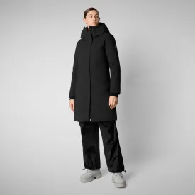Woman's hooded parka Sienna in black