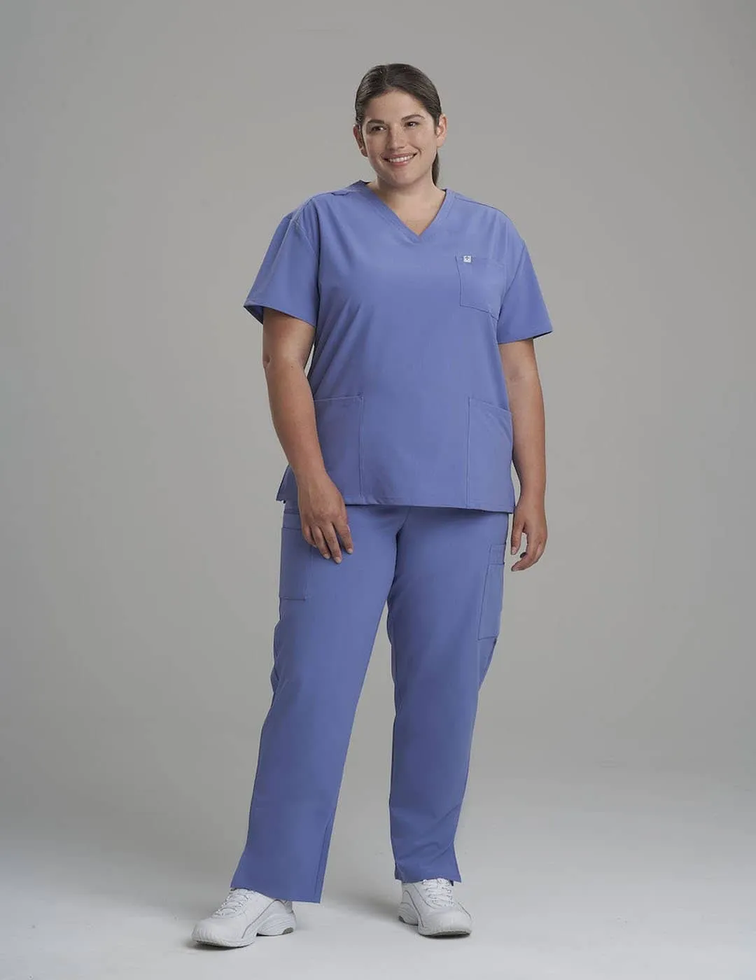 Womens 3-Pocket V-Neck Scrub Top