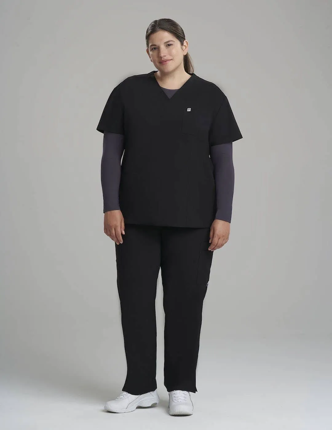 Womens 3-Pocket V-Neck Scrub Top