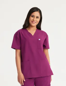 Womens 3-Pocket V-Neck Scrub Top