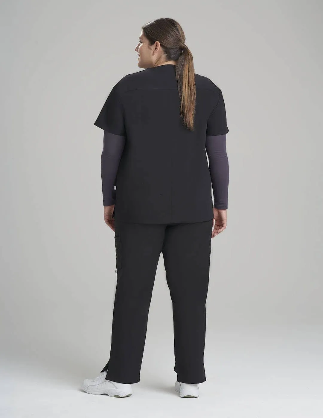 Womens 3-Pocket V-Neck Scrub Top