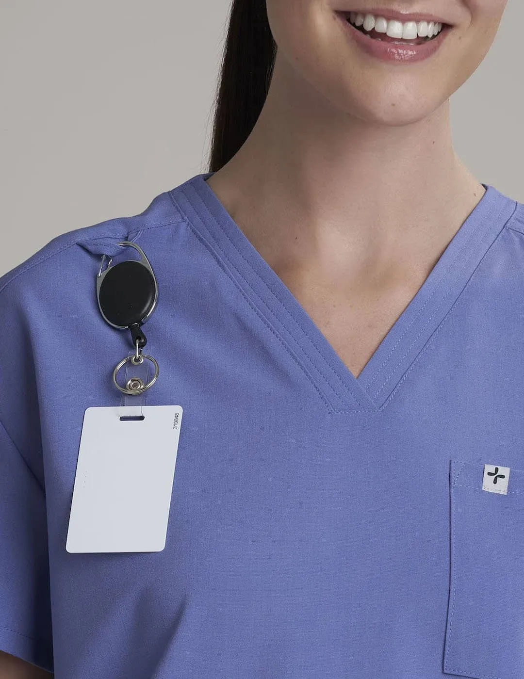 Womens 3-Pocket V-Neck Scrub Top