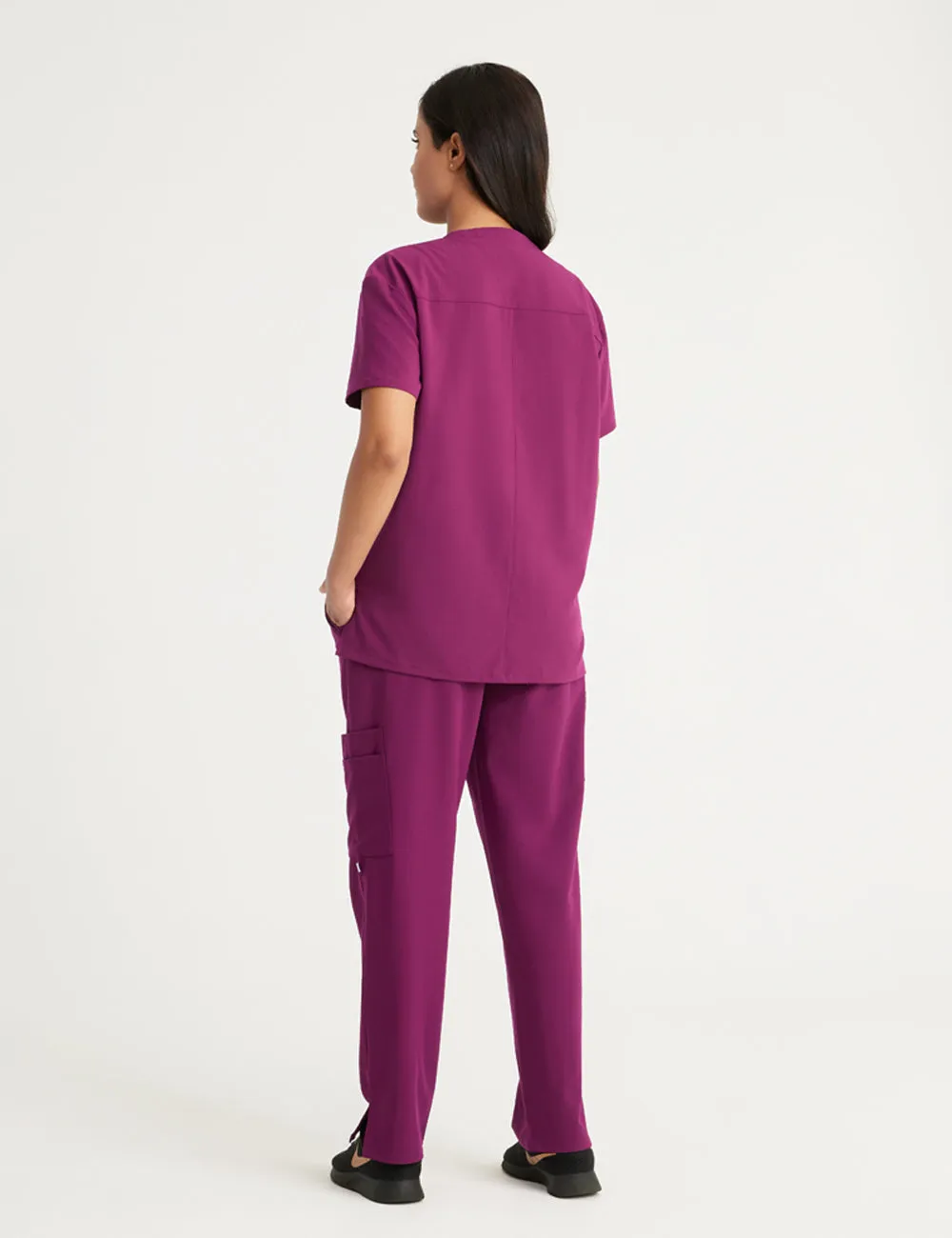Womens 3-Pocket V-Neck Scrub Top