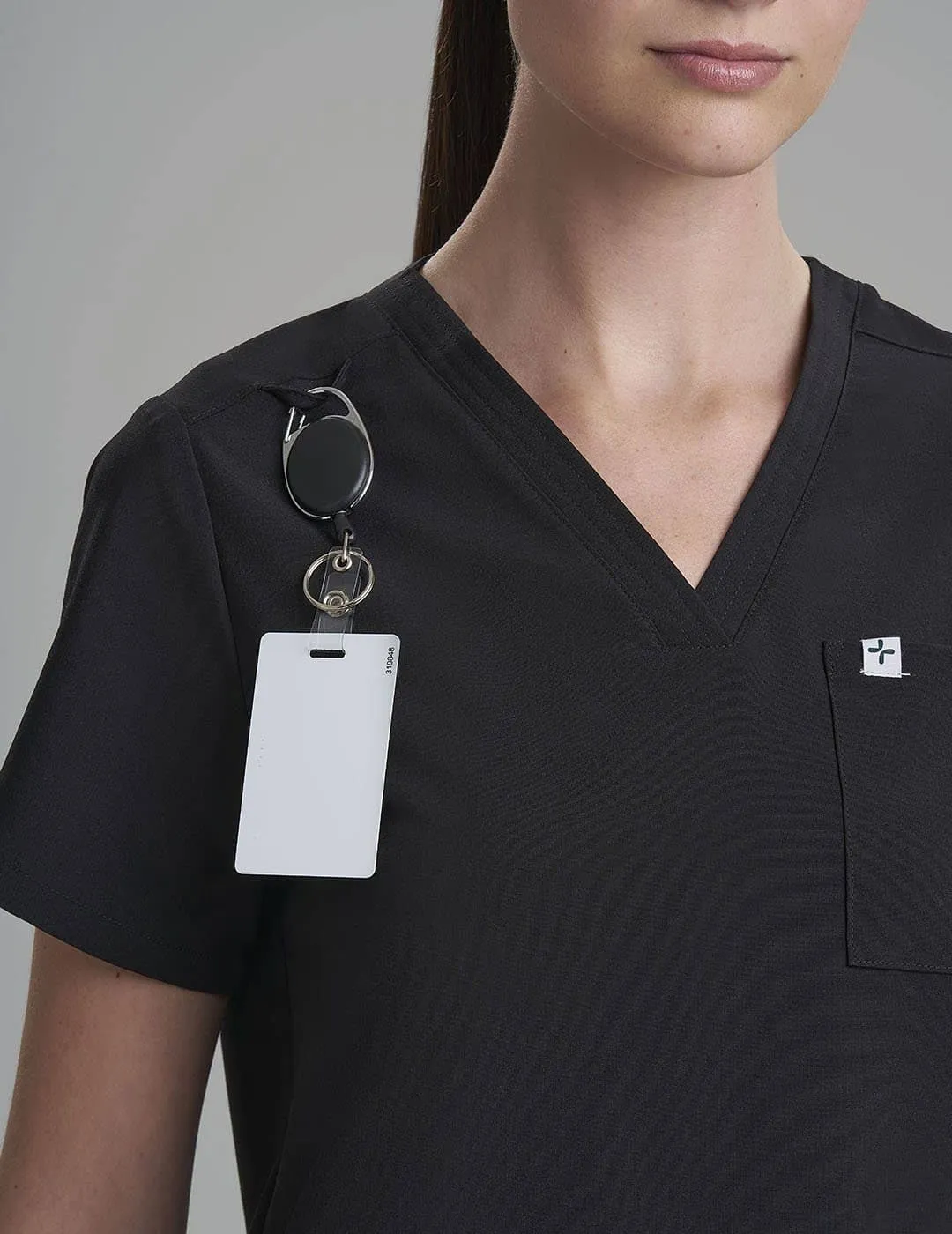 Womens 3-Pocket V-Neck Scrub Top