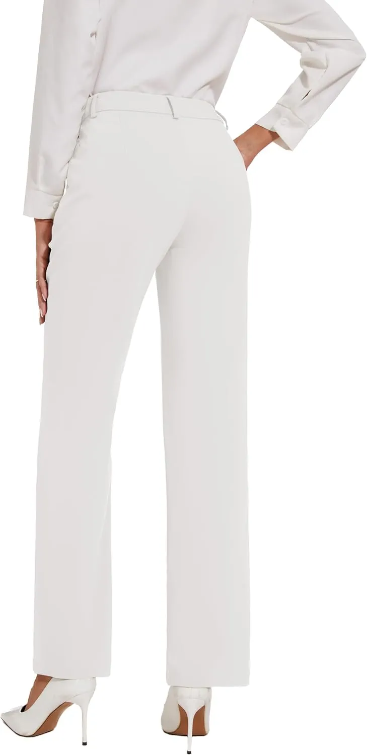 Womens Dress Pants Stretchy Business Casual Work Pants Straight Leg Slacks for Office