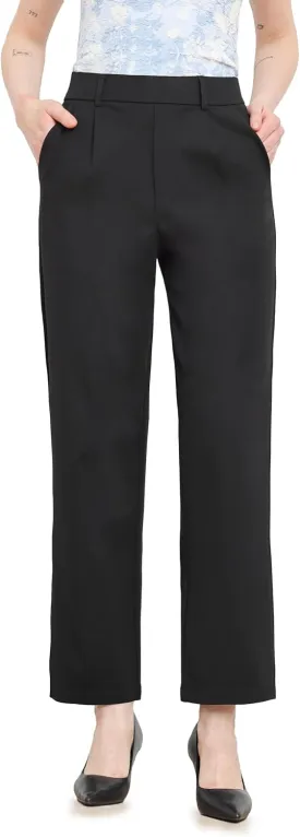 Womens Wide Leg Dress Pants High Elastic Waisted Work Business Casual Office Slacks Pull On Trousers